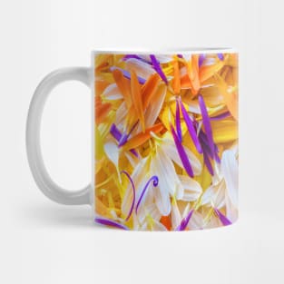 colorful flower petals - untidy Mug